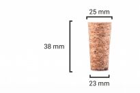 Bouchon en liège 38x25/23mm - 50 pièces - 2