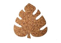 Sous-verre en liège décor FEUILLE 30/27 cm - set de 4 pcs - 2