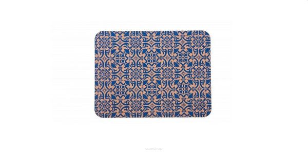Sous-bock en liège rectangulaire bleu
