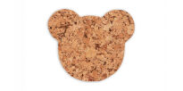 Tapis décoratif en liège en forme d'ours en peluche - 4 pièces - 3