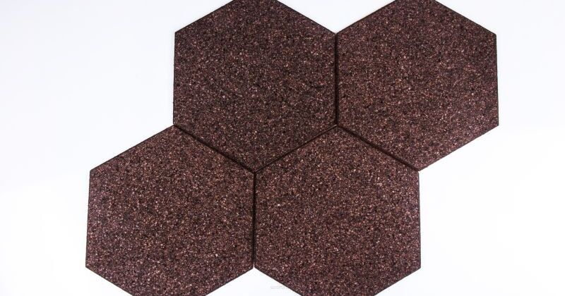 Tableau autocollant du liège Hexagon Negro